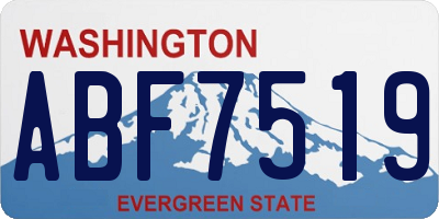 WA license plate ABF7519