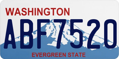WA license plate ABF7520