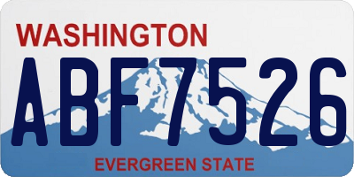 WA license plate ABF7526