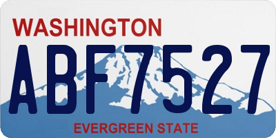 WA license plate ABF7527