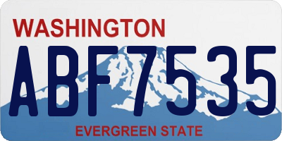 WA license plate ABF7535