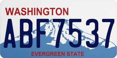 WA license plate ABF7537