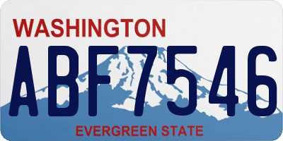 WA license plate ABF7546