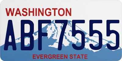 WA license plate ABF7555
