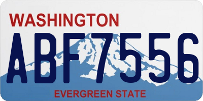 WA license plate ABF7556