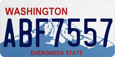 WA license plate ABF7557