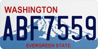 WA license plate ABF7559