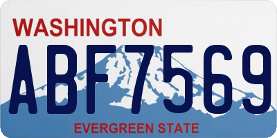 WA license plate ABF7569