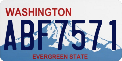 WA license plate ABF7571