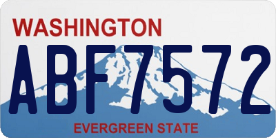 WA license plate ABF7572