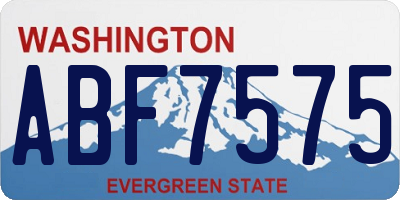 WA license plate ABF7575