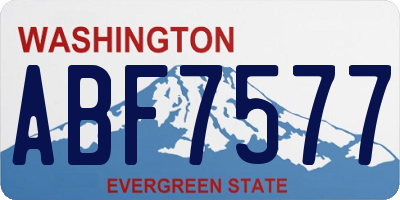 WA license plate ABF7577
