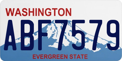 WA license plate ABF7579