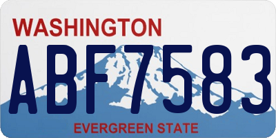 WA license plate ABF7583