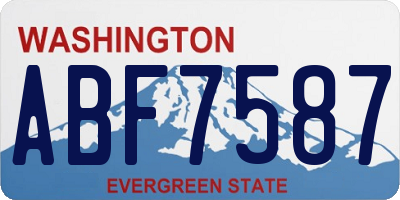 WA license plate ABF7587
