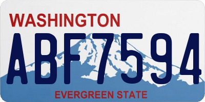 WA license plate ABF7594