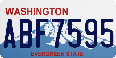 WA license plate ABF7595
