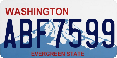 WA license plate ABF7599