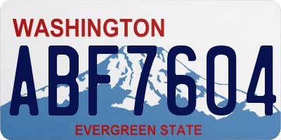 WA license plate ABF7604