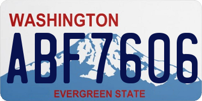 WA license plate ABF7606