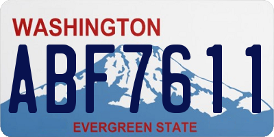 WA license plate ABF7611