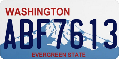 WA license plate ABF7613