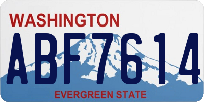 WA license plate ABF7614