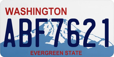 WA license plate ABF7621