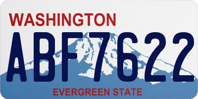 WA license plate ABF7622