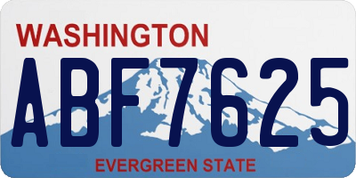 WA license plate ABF7625