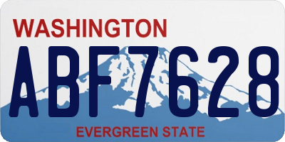 WA license plate ABF7628