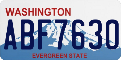 WA license plate ABF7630