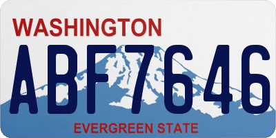 WA license plate ABF7646