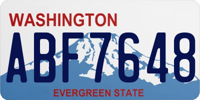 WA license plate ABF7648