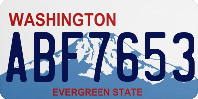 WA license plate ABF7653