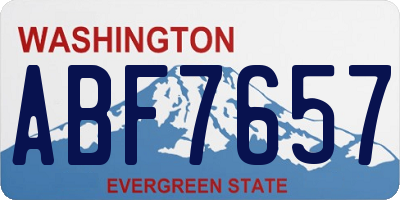 WA license plate ABF7657