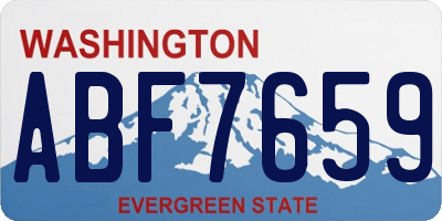 WA license plate ABF7659