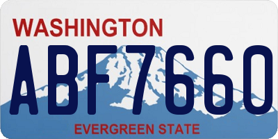 WA license plate ABF7660