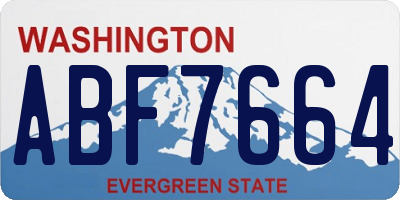 WA license plate ABF7664