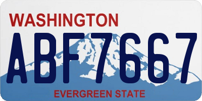 WA license plate ABF7667