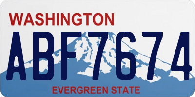 WA license plate ABF7674
