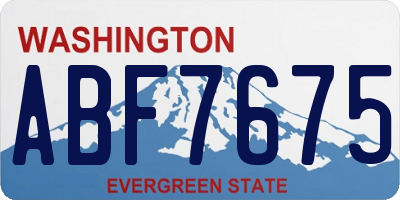 WA license plate ABF7675