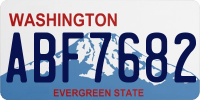 WA license plate ABF7682