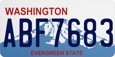 WA license plate ABF7683