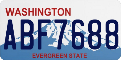 WA license plate ABF7688