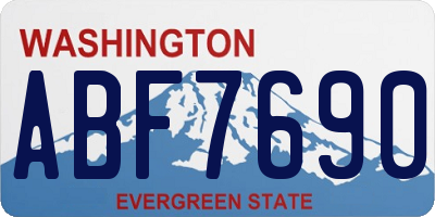 WA license plate ABF7690