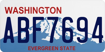 WA license plate ABF7694