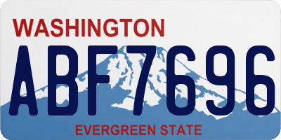 WA license plate ABF7696