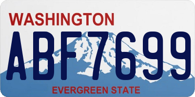 WA license plate ABF7699