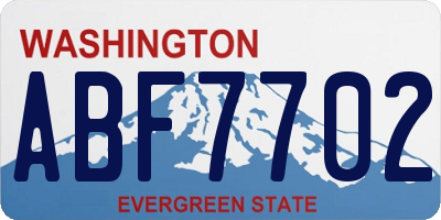 WA license plate ABF7702